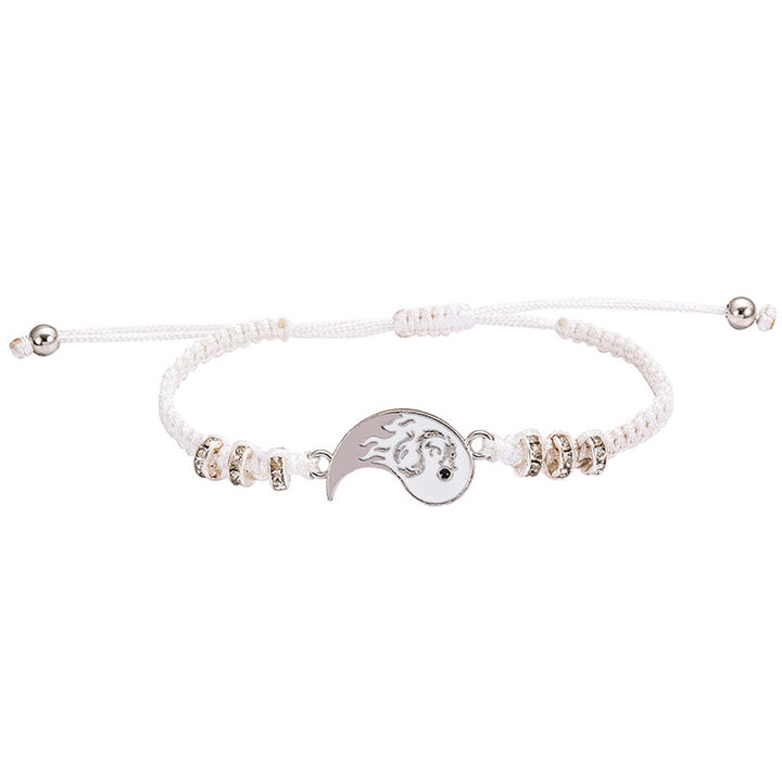 Bracelet couple Yin Yang Dragon 2 pièces en Buddha Stones