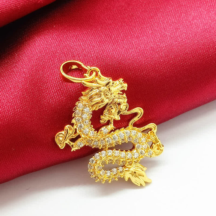 Collier pendentif protection dragon en or Buddha Stones - image 5