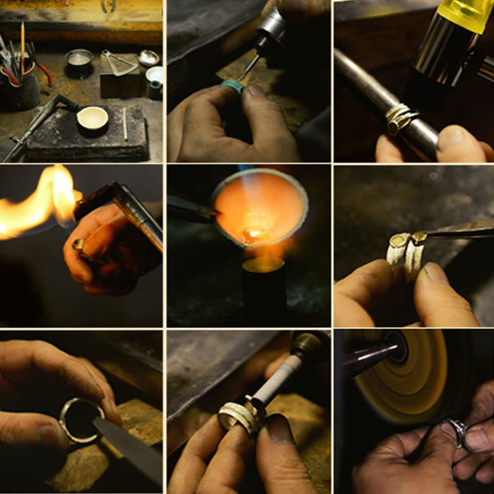 Bague ajustable en argent sterling 925 Buddha Stones et motif sanskrit sculpté - image 31