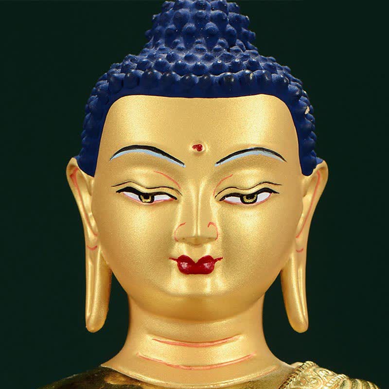 Statue en cuivre de l'illumination de Bouddha Shakyamuni, décoration pour la maison - image 12