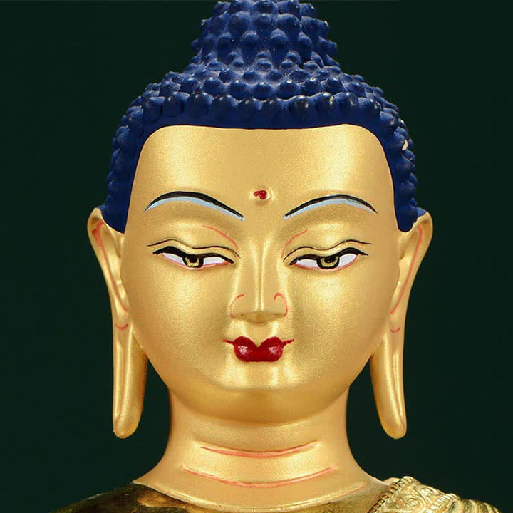 Statue en cuivre de l'illumination de Bouddha Shakyamuni, décoration pour la maison - image 12