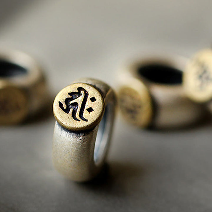 Bracelet triple tour de méditation en cristal blanc avec Bouddha du zodiaque chinois en argent sterling 925 et Buddha Stones - image 5