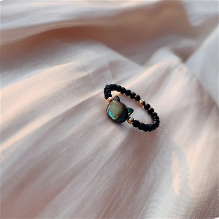 Bague de bénédiction en or 14 carats avec pierre naturelle Tridacna de Buddha Stones - image 8