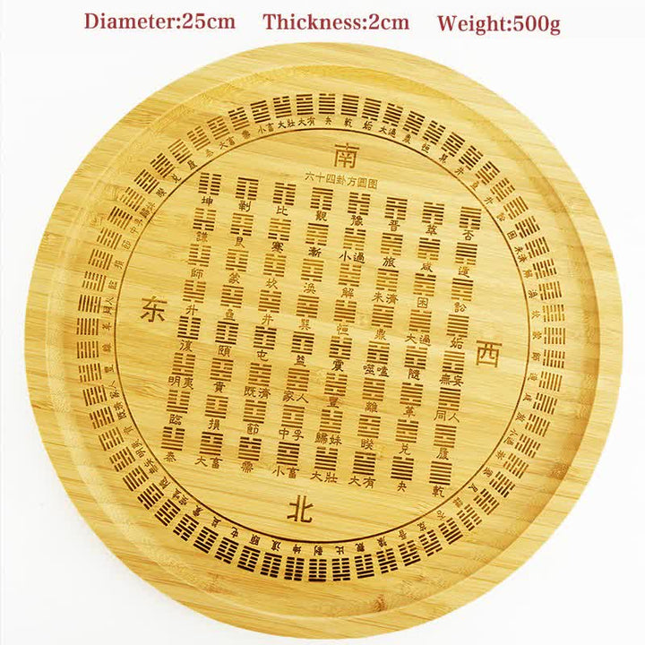 Carte Feng Shui Bambou Bagua Carte Harmonie Énergie - Carte du Bagua des soixante-quatre trigrammes - image 2