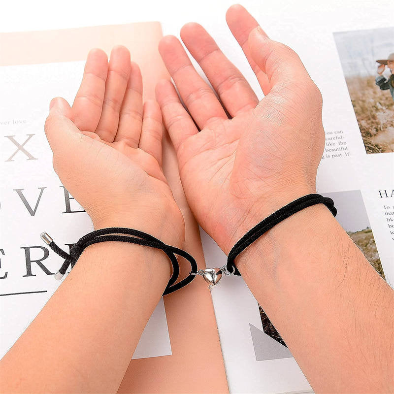 Lot de 2 bracelets magnétiques pour couple