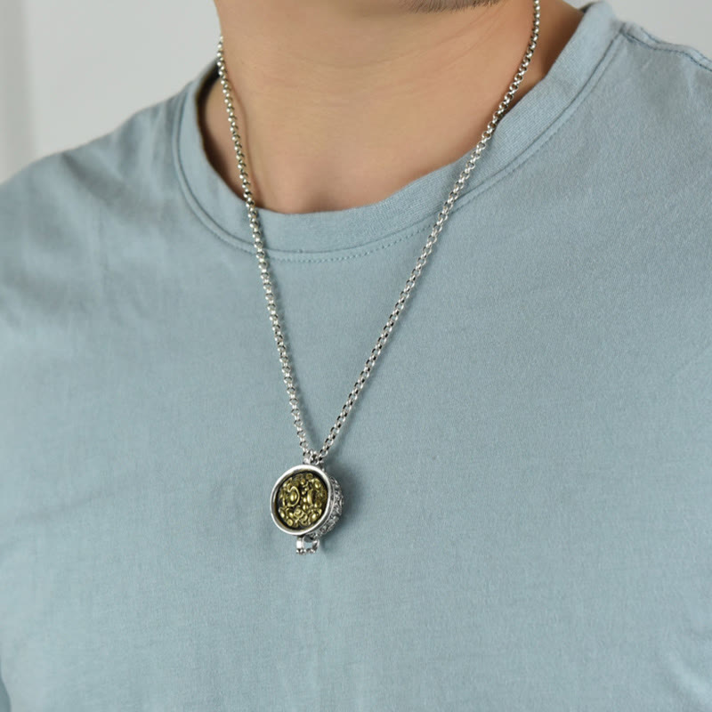 Collier pendentif en lingots de cuivre avec bol au trésor en Buddha Stones