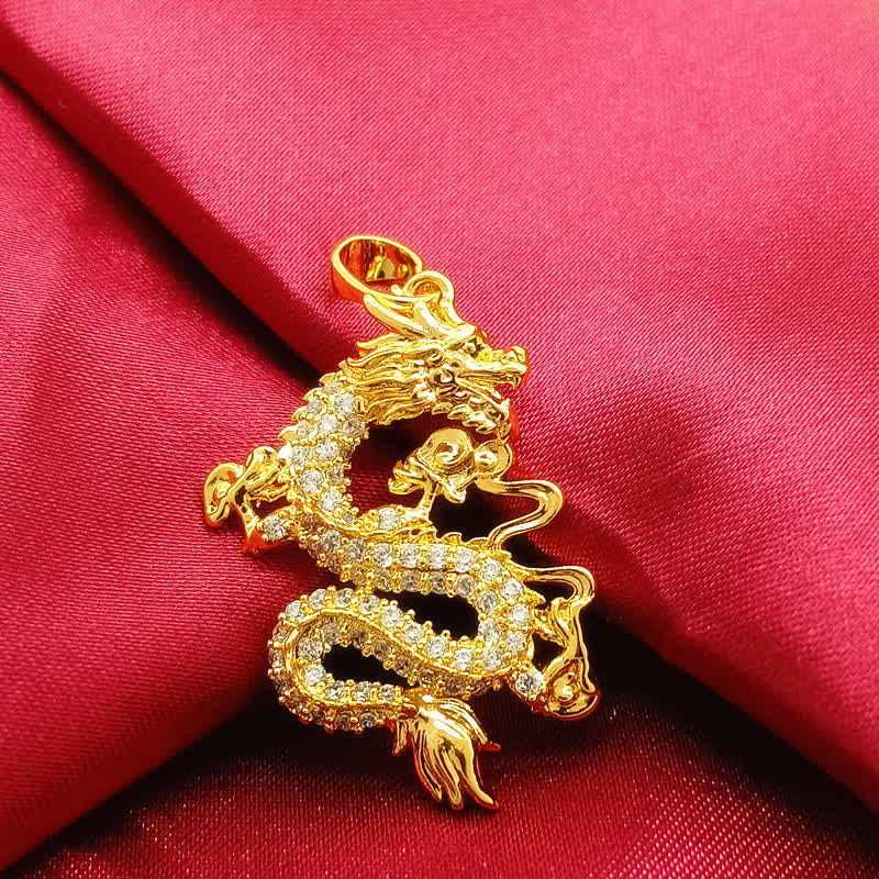 Collier pendentif protection dragon en or Buddha Stones - image 7