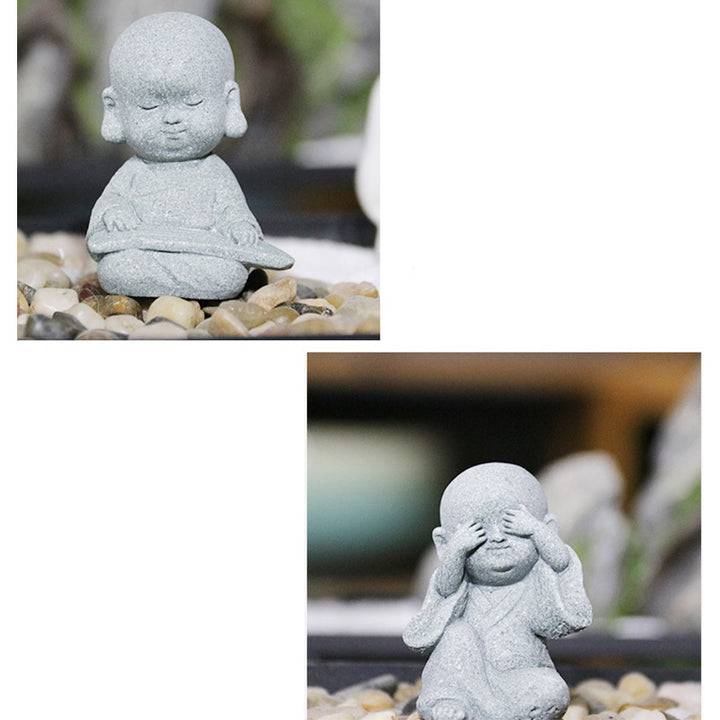 Buddha Stones Méditation Prière Moine Statue de Bouddha Sérénité Décoration de la Maison - image 19