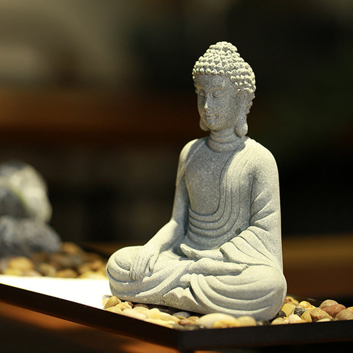 Buddha Stones Méditation assise Bouddha Bénédiction Compassion Décoration - image 0