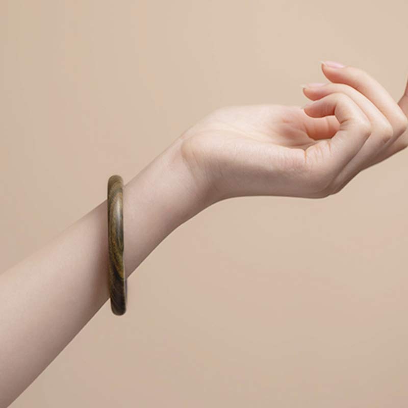 Bracelet de protection tibétain en petites feuilles de bois de santal rouge et ébène avec Buddha Stones - image 19