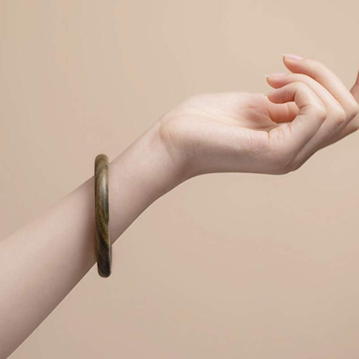 Bracelet de protection tibétain en petites feuilles de bois de santal rouge et ébène avec Buddha Stones - image 19