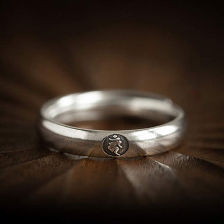 Bague couple en argent sterling 925 Buddha Stones et bénédiction du zodiaque chinois - image 23