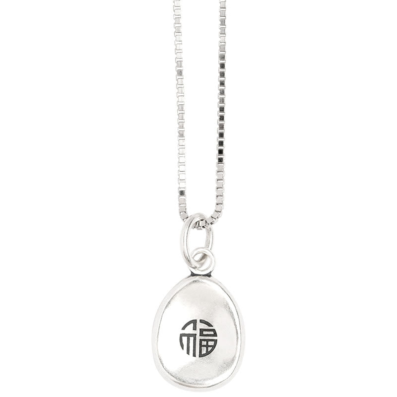 Collier pendentif en argent sterling 925 Buddha Stones en argent sterling 999, symbole de la paix et de la joie, symbole de la chance et de la fortune