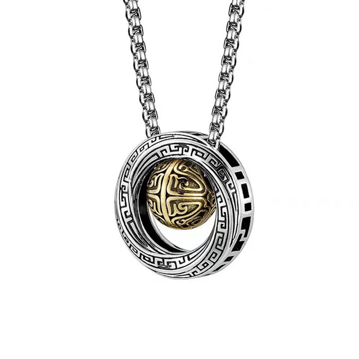 Collier pendentif porte-bonheur en cuivre avec perles Mobius et Buddha Stones