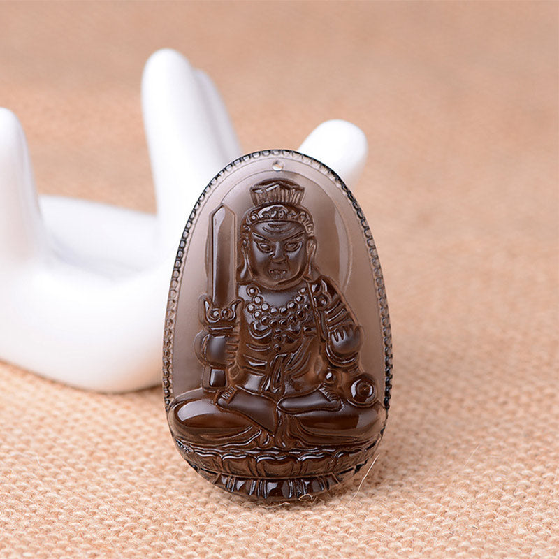 Collier de protection en obsidienne du zodiaque chinois