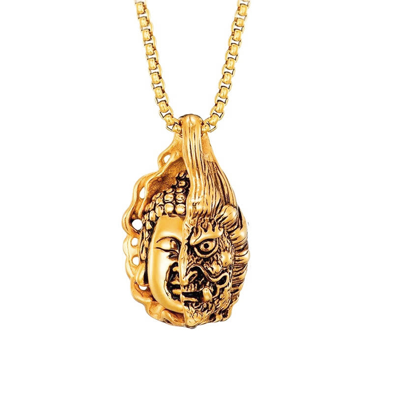 Collier puissant mi-bouddha mi-diable en Buddha Stones