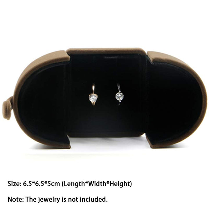 Coffret de rangement pour bijoux Coffret cadeau en flanelle - Brun - Coffret pour paire de bagues - image 13
