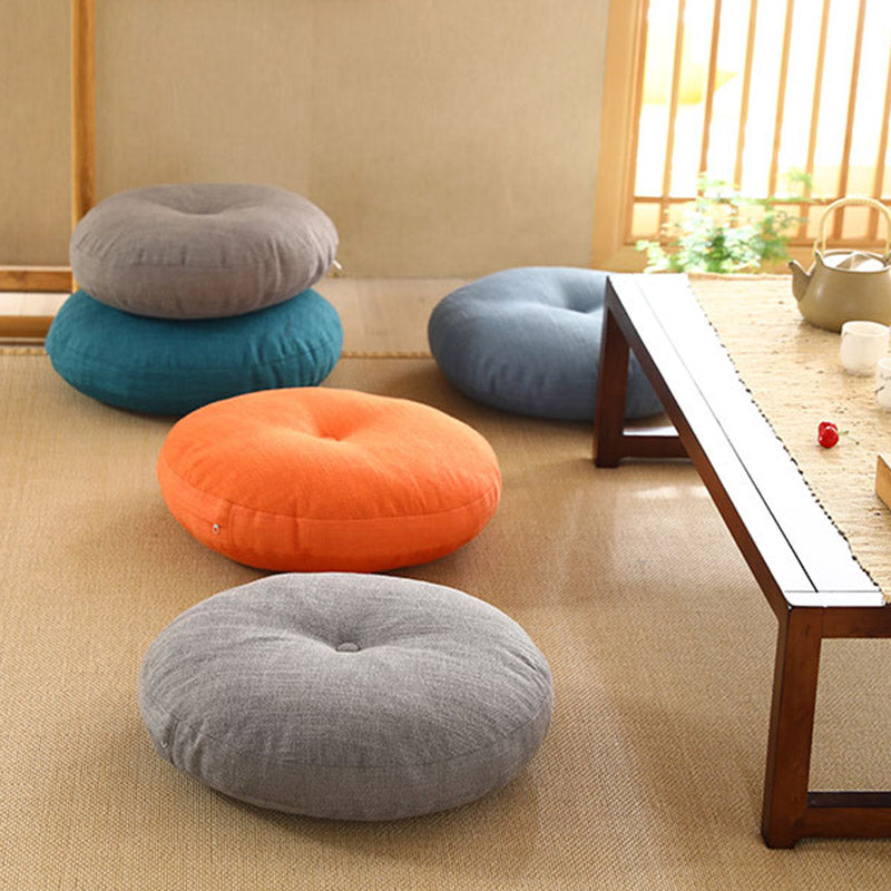 Coussin de siège de méditation en lin à motif simple Buddha Stones et lotus, décoration de salon pour la maison - image 3