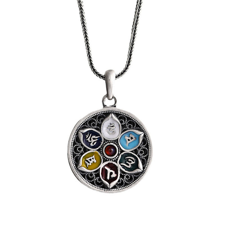 Buddha Stones tibétaines Om Mani Padme Hum pureté collier pendentif - image 9