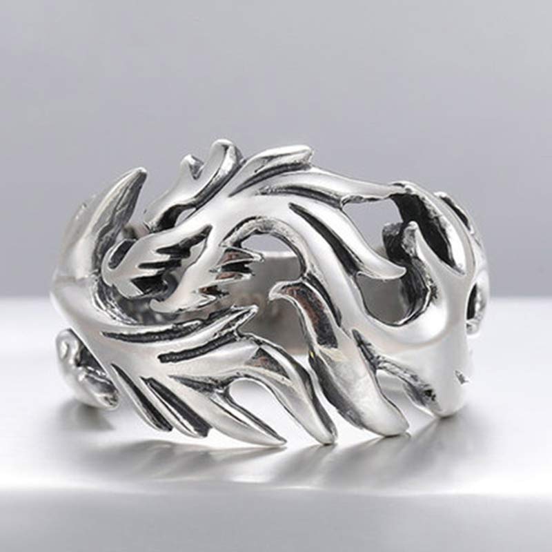 Bague ajustable avec force de protection et motif dragon et Buddha Stones - image 13