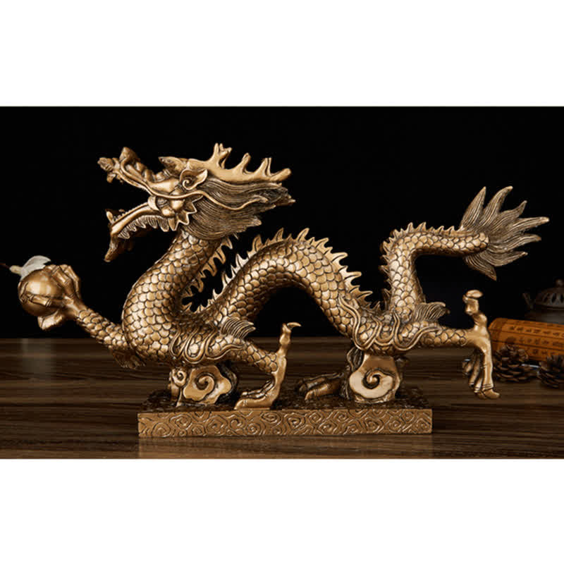 Buddha Stones Feng Shui Dragon Nuage de Bon augure Richesse Chance Décoration