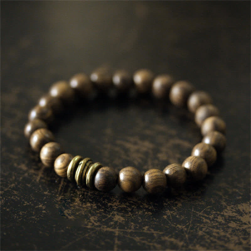 Bracelet de protection tibétain en bois de santal et Buddha Stones - image 4