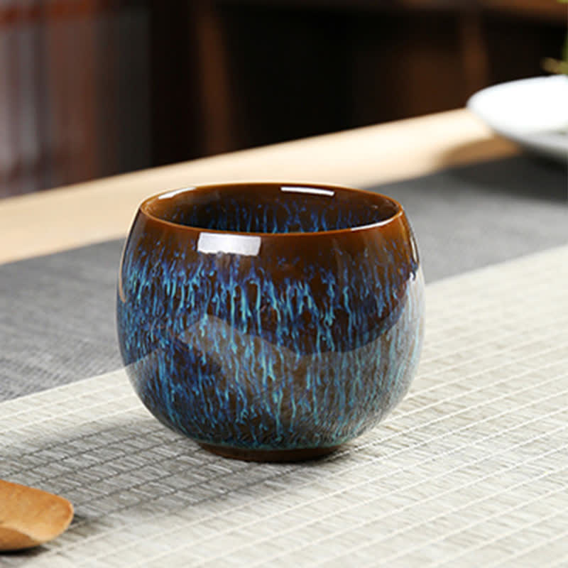Tasse à thé en céramique multicolore Buddha Stones Ocean Wave Tea Cups
