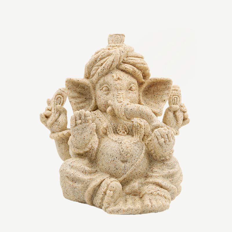 Statue d'éléphant Ganesh Ganpati Bénédiction Protection Décoration de la maison - 16*14*16 cm - image 0