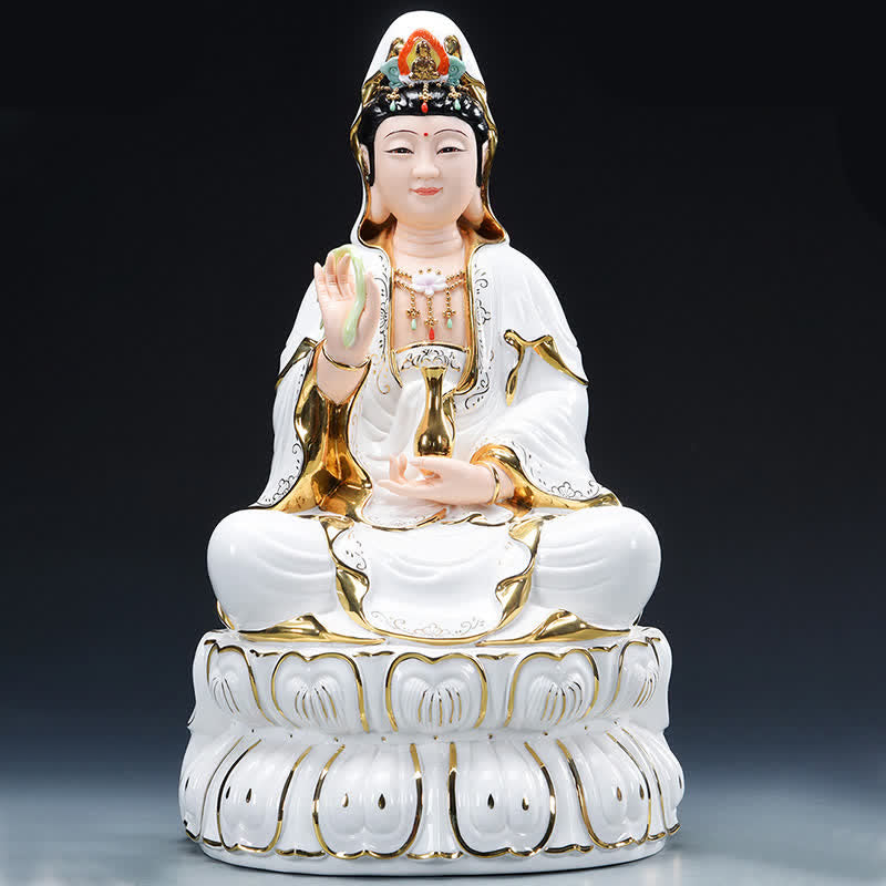 Statue en céramique du succès du Bodhisattva Avalokitesvara de Chenrezig, décoration de la maison - image 5