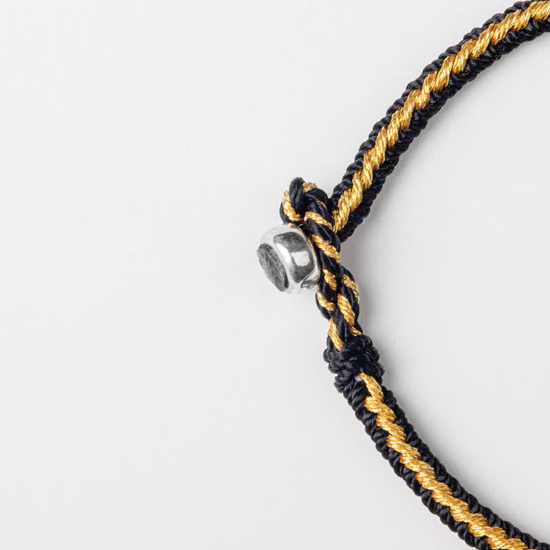 Bracelet tibétain tressé fait main avec Buddha Stones et protection porte-bonheur