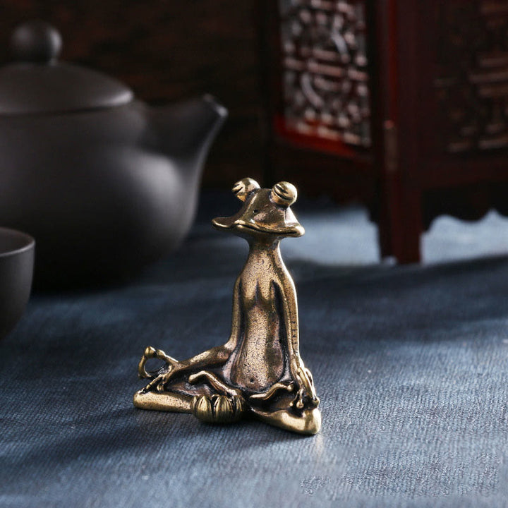 Buddha Stones Mini Petite Grenouille Tortue Koi Poisson Escargot Crabe Cuivre Richesse Décoration de la Maison - image 2