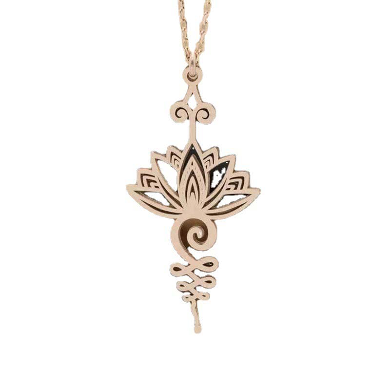 Collier pendentif Buddha Stones Lotus Chance Richesse