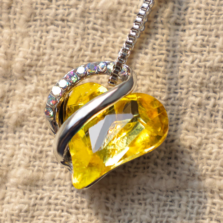 Collier pendentif énergie de guérison pierre de naissance coeur amour Buddha Stones