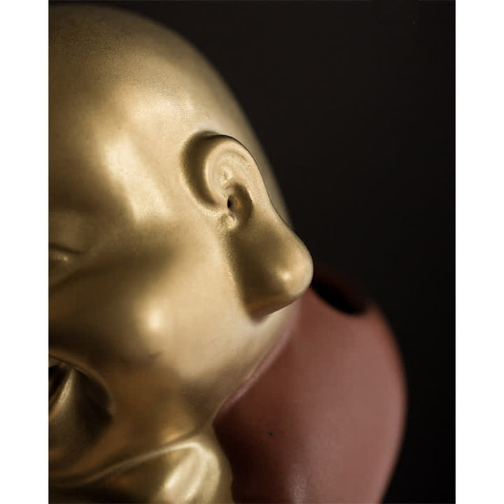 Brûleur d'encens de guérison en céramique Petit Bouddha Rieur - image 12