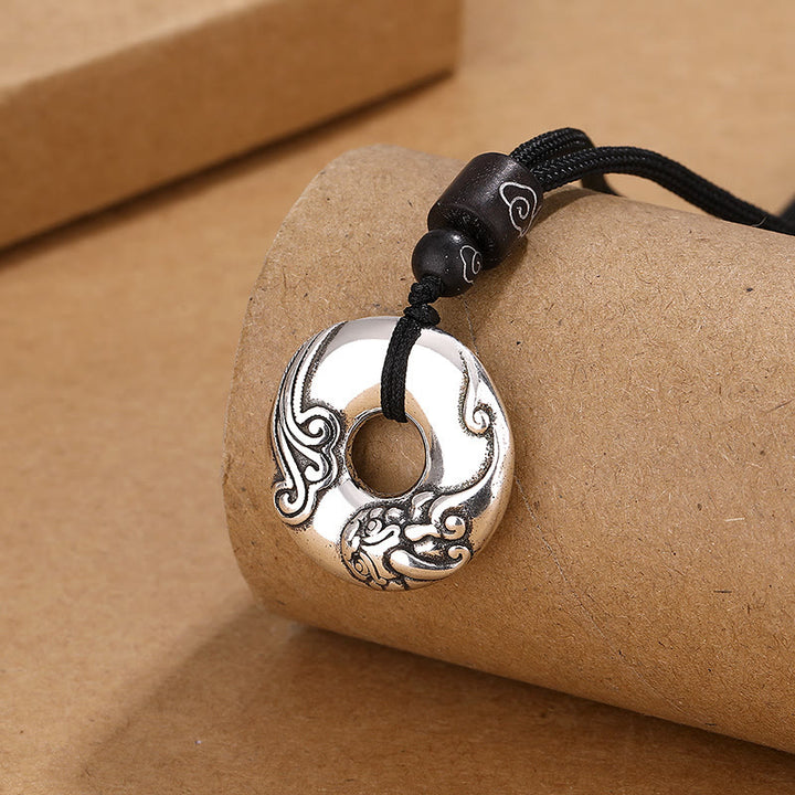 Collier pendentif en cuivre avec boucle de paix PiXiu et Buddha Stones - image 2