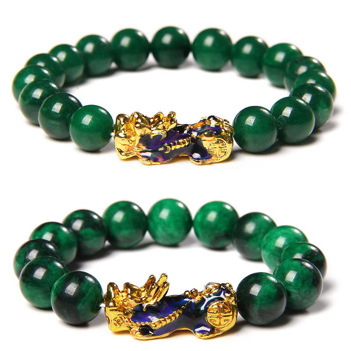 Bracelet de protection d'abondance en jade Pixiu Buddha Stones