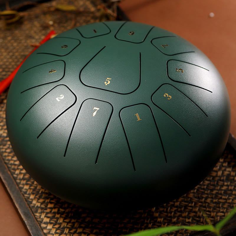 Buddha Stones Steel Tongue Drum Kit de batterie de yoga de méditation de pleine conscience de guérison sonore 11 notes 8 pouces