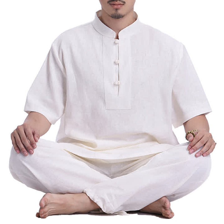 Ensemble de vêtements en coton et lin pour homme Buddha Stones, méditation spirituelle zen, prière - image 17