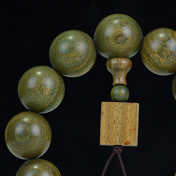 Bracelet de guérison tibétain en bois de santal vert Buddha Stones - image 6