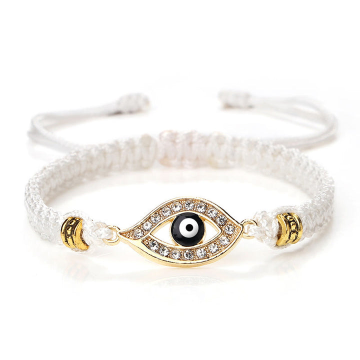 Bracelet en corde avec Buddha Stones pour éloigner le mauvais œil et les mauvais esprits