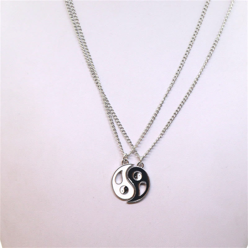 Collier avec pendentif Yin Yang pour couple, 2 pièces