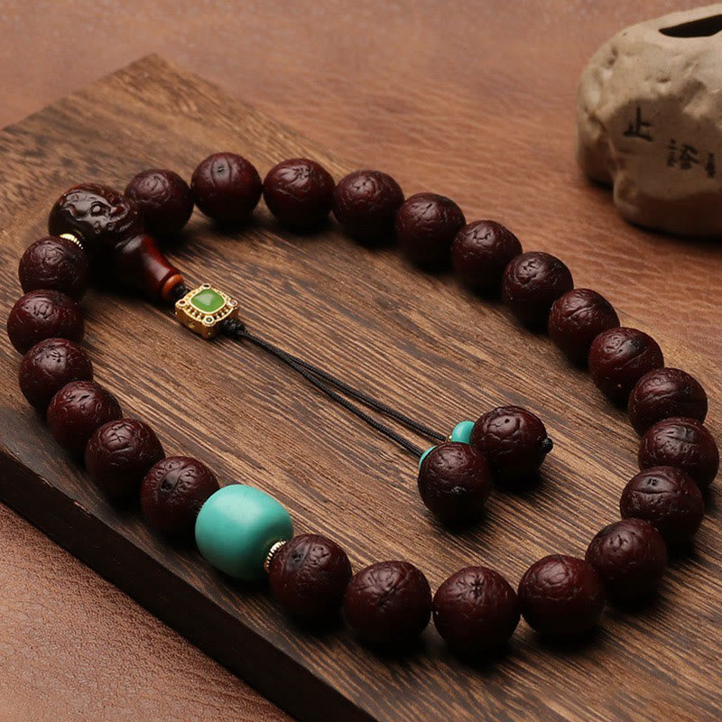 Buddha Stones , graines de Bodhi, porte-bonheur, richesse, pompon, breloque pour poignet