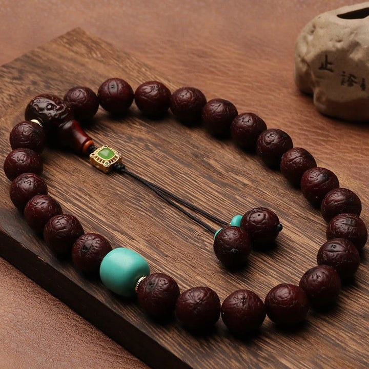 Buddha Stones , graines de Bodhi, porte-bonheur, richesse, pompon, breloque pour poignet