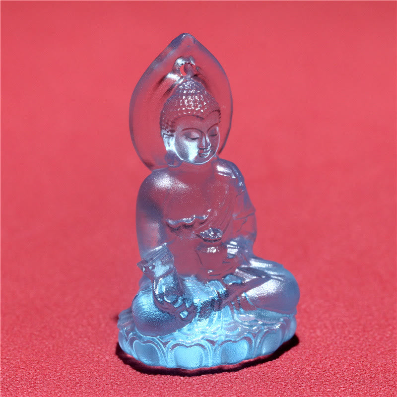 Collier pendentif amulette de sérénité en cristal Liuli Bouddha de médecine Bouddha bleu Tathagata Buddha Stones - image 8