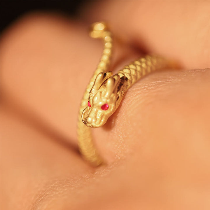 Bague ajustable en argent sterling 925 Buddha Stones , vintage, année du dragon, protection, force