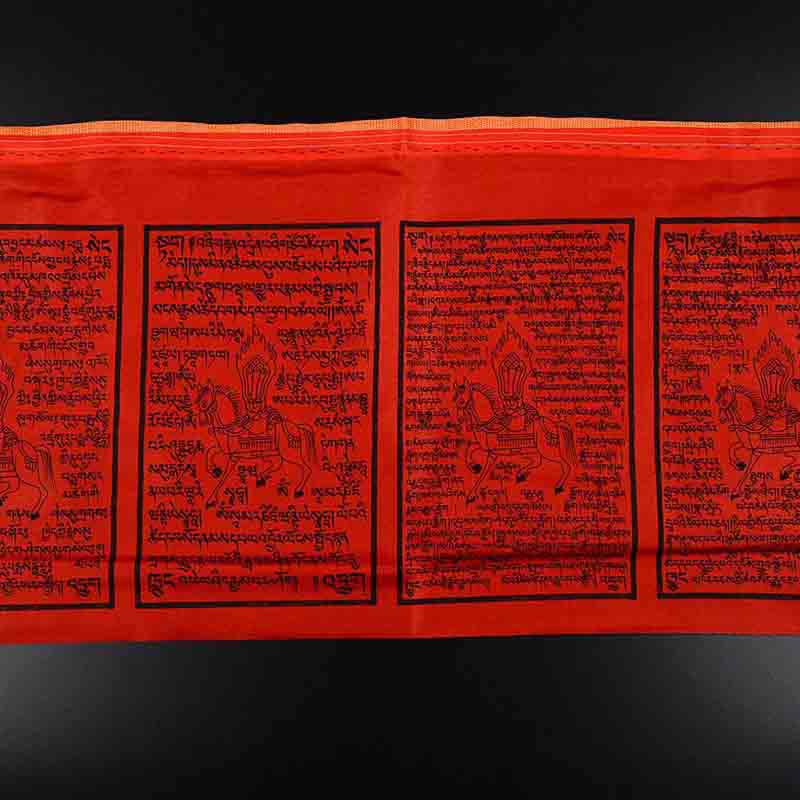 Buddha Stones Drapeaux de prière tibétains porte-bonheur à cinq couleurs représentant le cheval du vent (25 pièces) - image 13