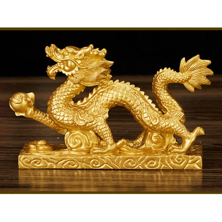 Buddha Stones Feng Shui Dragon Nuage de Bon augure Richesse Chance Décoration
