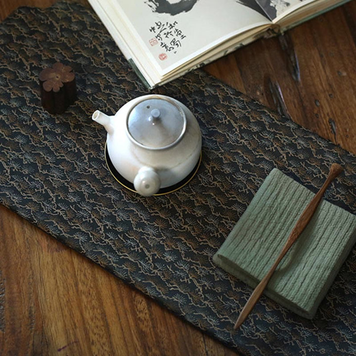 Dessous de verre élégant à motif de brocart floral pour tasse à thé