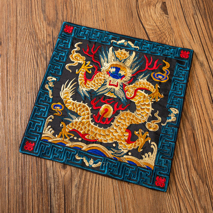 Dessous de Buddha Stones Phoenix Dragon Kirin Dessous de verre pour tasse à thé Dessous de verre Kung Fu