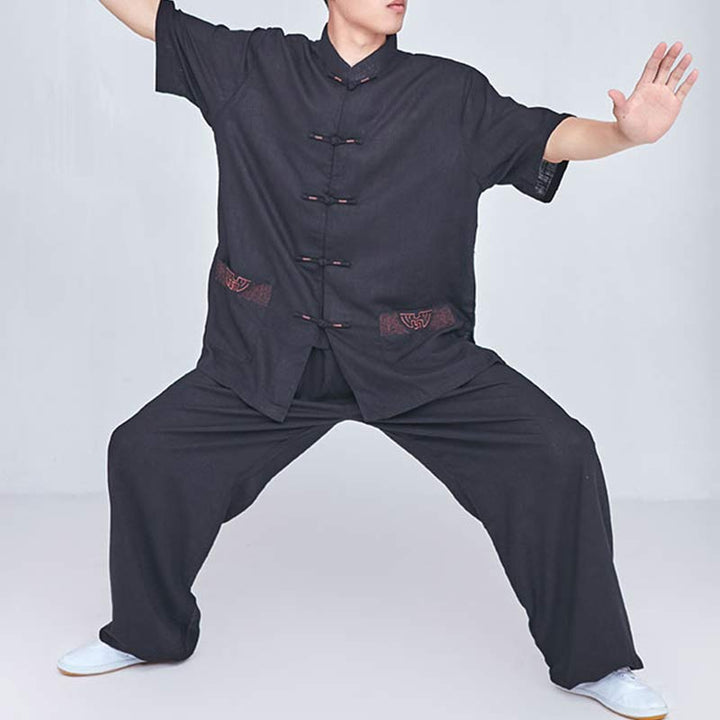 Ensemble de vêtements unisexe brodés Buddha Stones, méditation, prière zen, Tai Chi spirituel, Qigong - image 22